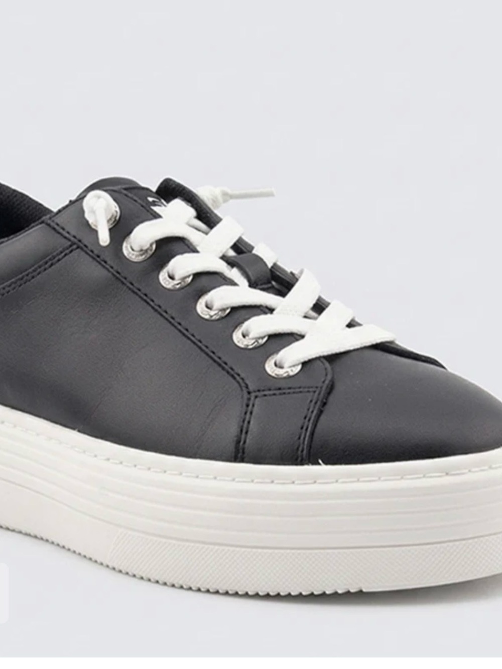 NEWinBOX Roxy Sheilahh 2.0 Women’s Platform Low Top Comfort Sneakers B & W - Picture 2 of 3
